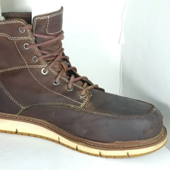 Keen Men’s San Jose 6 US 10,5D Brown Leather Utility Aluminum Toe Work Boots